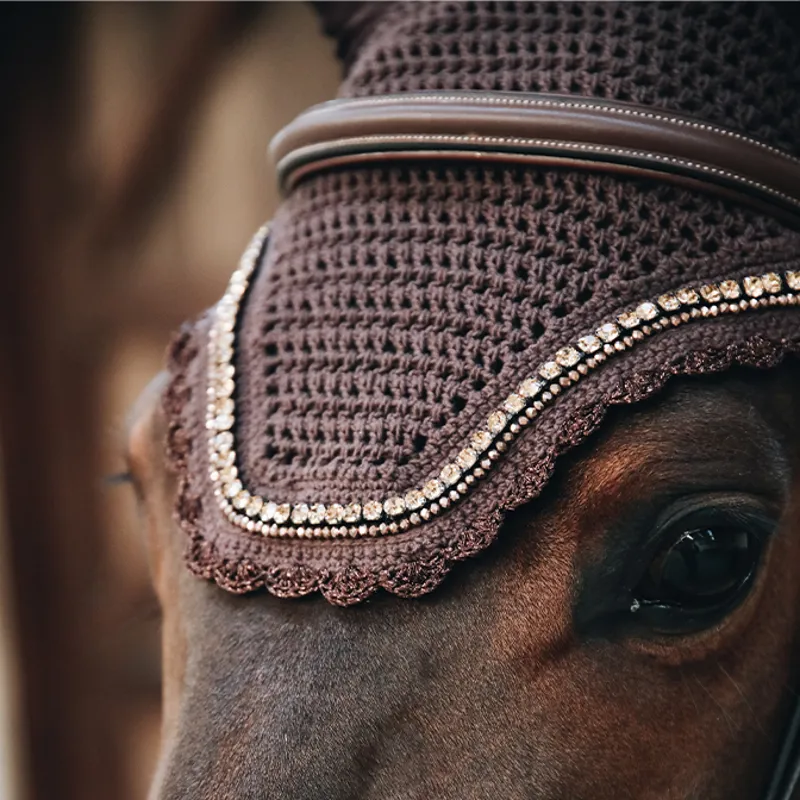 Kentucky Wellington Stone/Pearl Fly Veil - Dark Brown-2