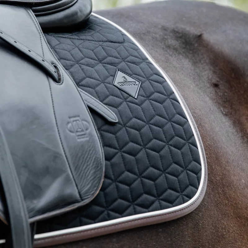 Kentucky Skin Friendly Star Quilting Dressage Saddlecloth - Black-3