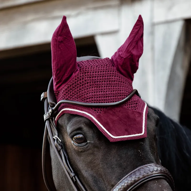 Kentucky Wellington Velvet Fly Veil - Bordeaux-2