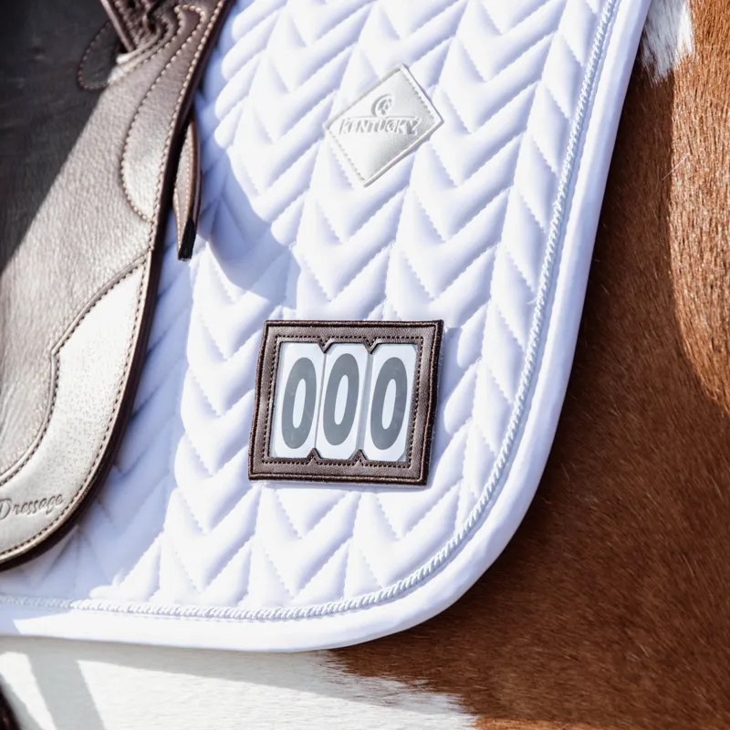 Kentucky Fishbone Competition Dressage Number Saddlecloth - White-2