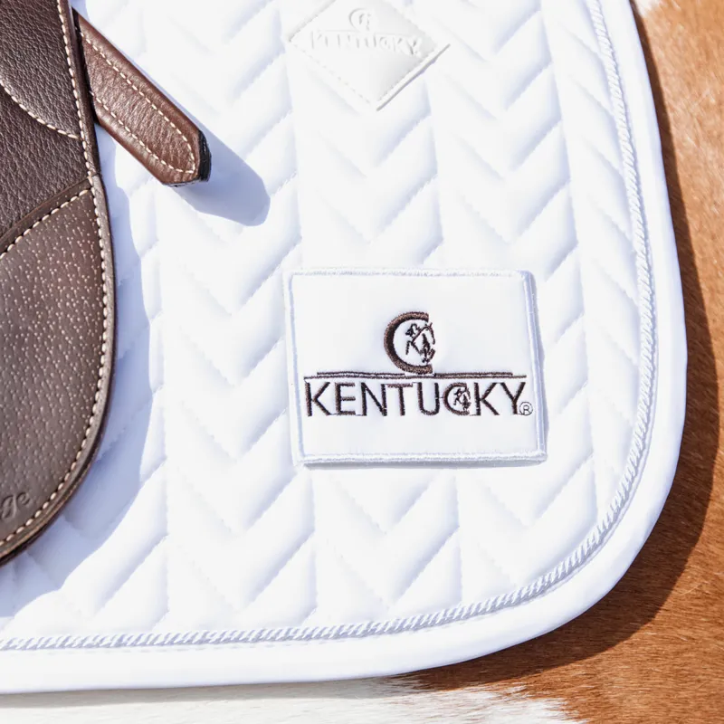 Kentucky Fishbone Competition Dressage Number Saddlecloth - White-3