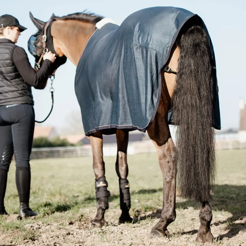 Kentucky Mesh Standard Neck Fly Sheet Rug - Navy-2
