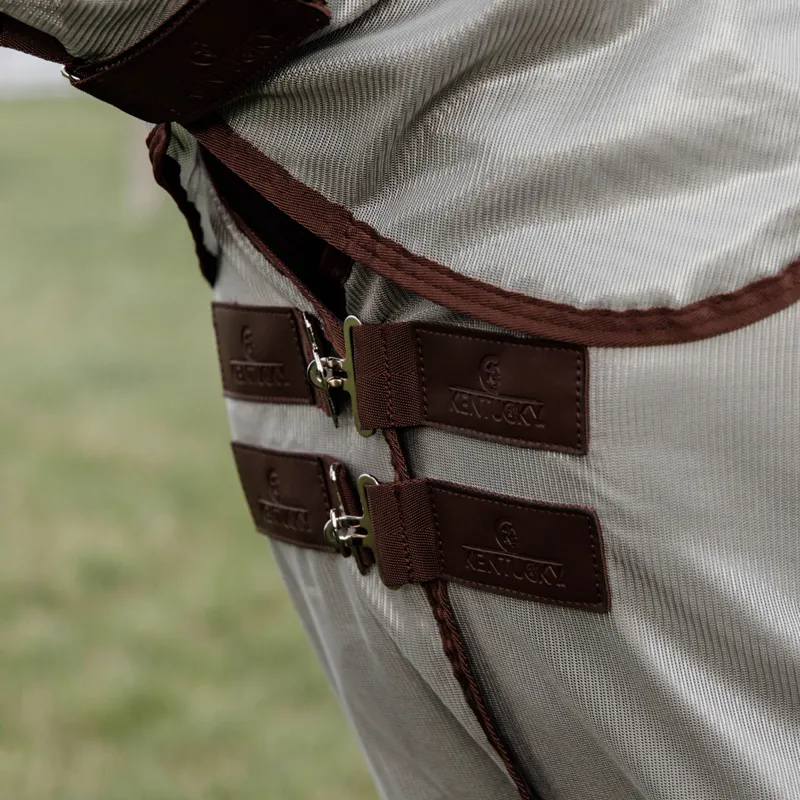 Kentucky Classic Mesh Detachable Neck Fly Rug - Silver-6