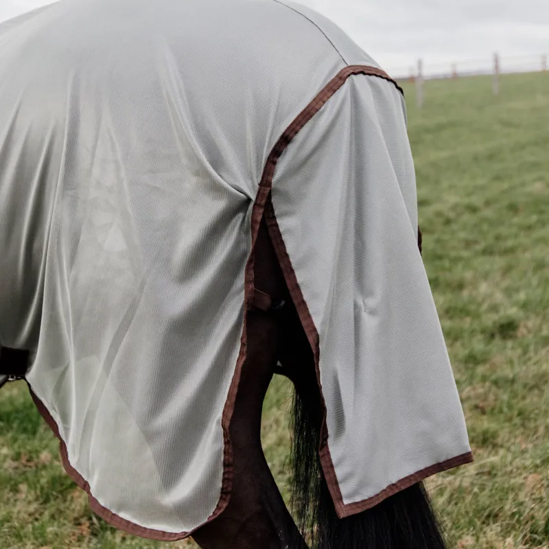 Kentucky Classic Mesh Detachable Neck Fly Rug - Silver-8