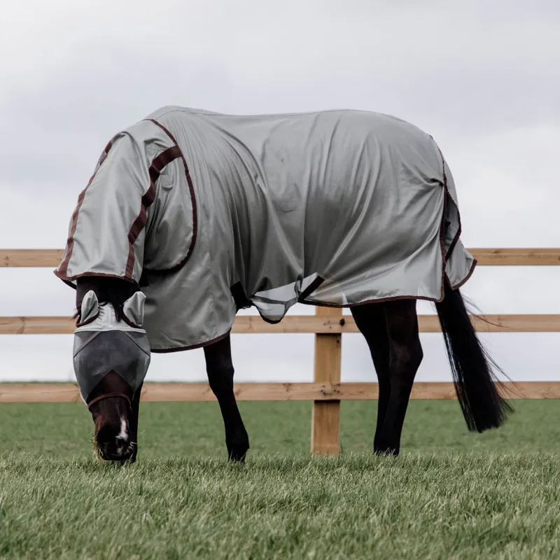 Kentucky Classic Mesh Detachable Neck Fly Rug - Silver-10
