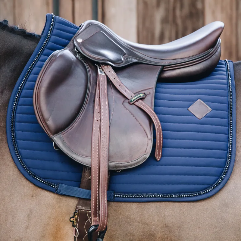 Kentucky Pearls Jumping Saddlecloth - Navy-1