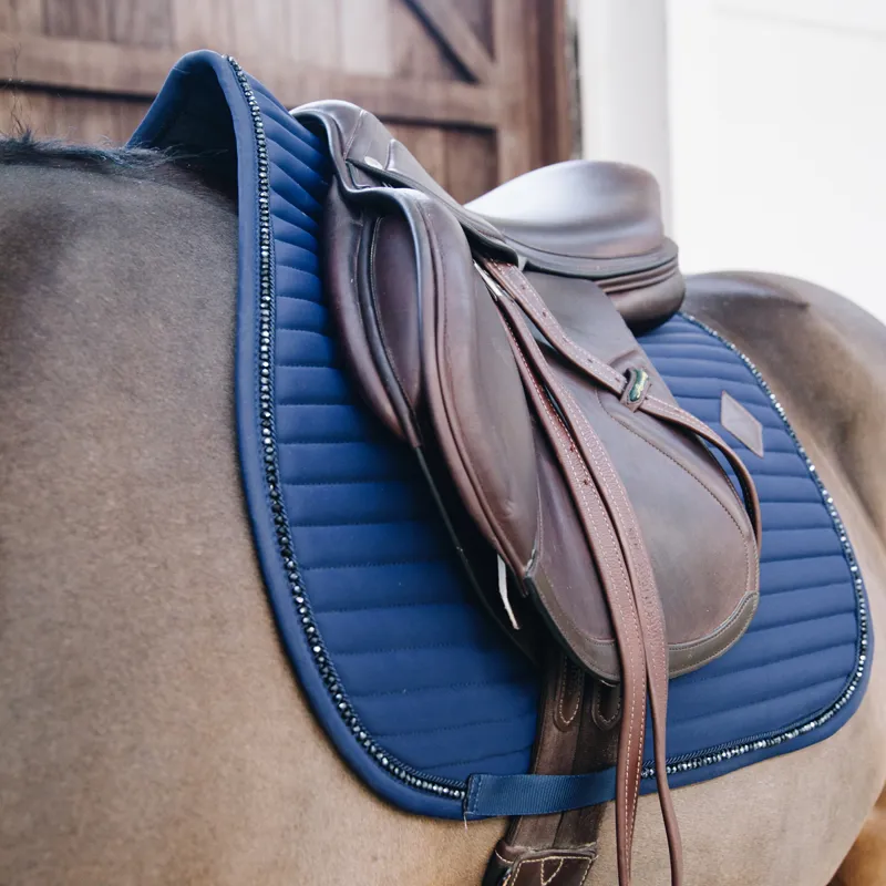 Kentucky Pearls Jumping Saddlecloth - Navy-2