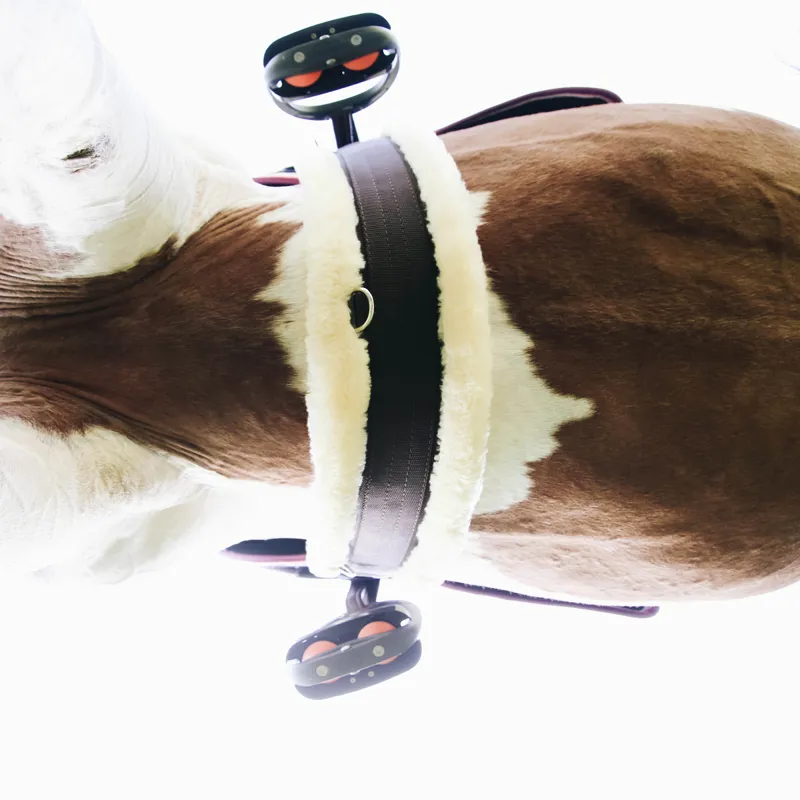 Kentucky Elasticated Sheepskin Girth - Brown-6