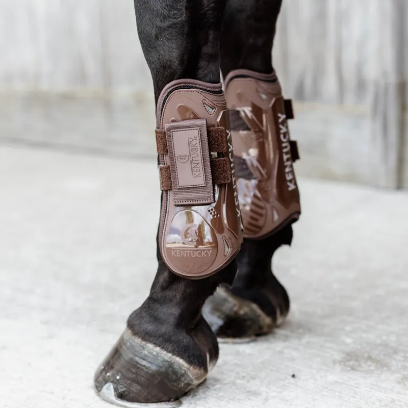 Kentucky Velcro Tendon Boots - Brown-4