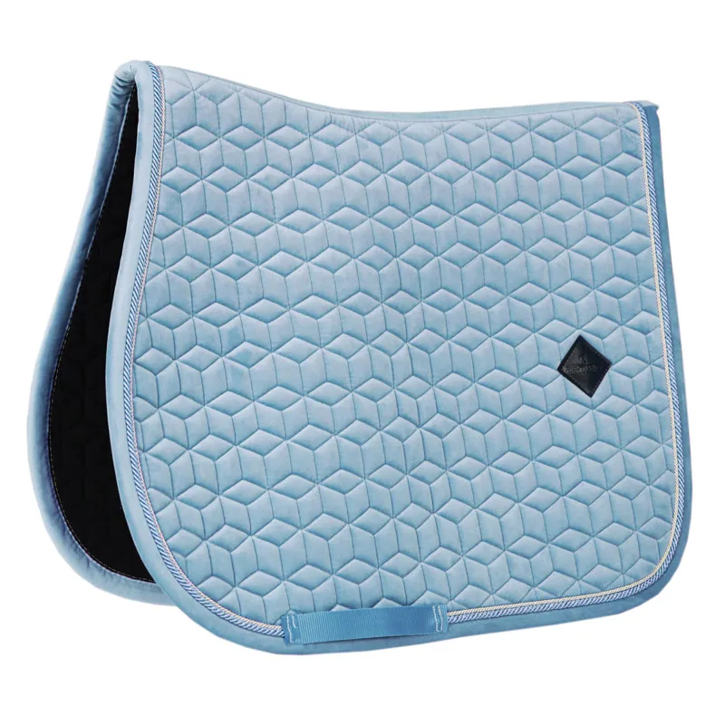 Kentucky Velvet Jumping Saddlecloth - Light Blue