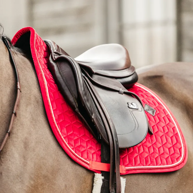 Kentucky Velvet Jumping Saddlecloth - Red-4