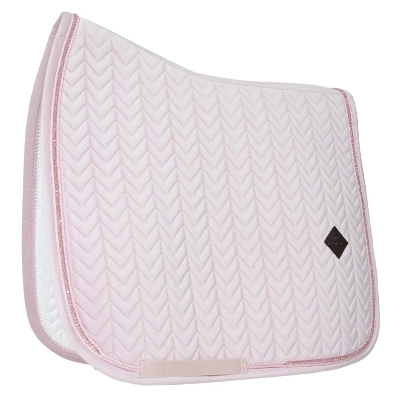 Kentucky Velvet Pearls Dressage Saddlecloth - Soft Rose