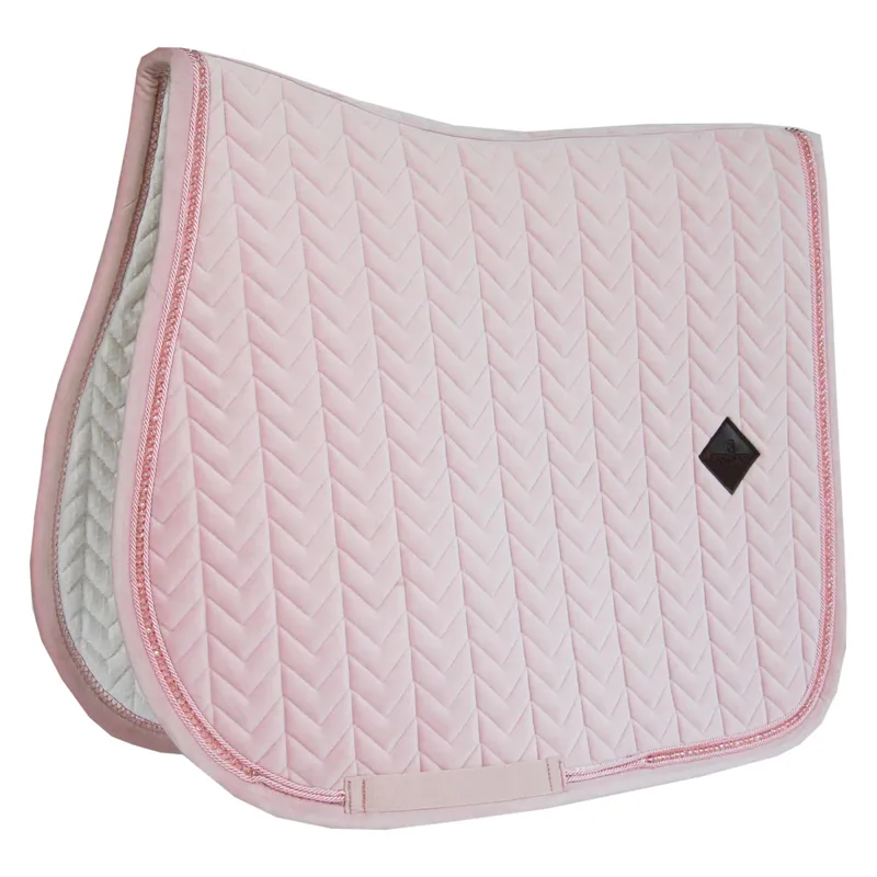 Kentucky Velvet Pearls Saddlecloth - Soft Rose
