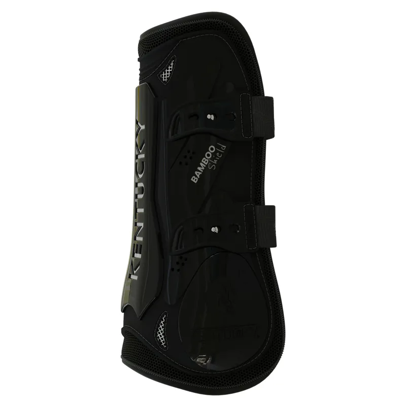 Kentucky Bamboo Shield Tendon Boots with Elastic Straps - Black-1