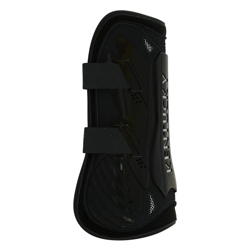 Kentucky Bamboo Shield Tendon Boots with Elastic Straps - Black-3