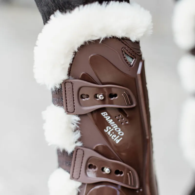 Kentucky Bamboo Shield Vegan Sheepskin Tendon Boots - Brown-5