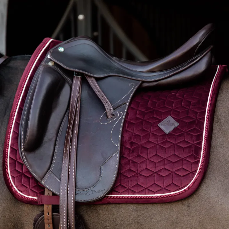 Kentucky Velvet Dressage Saddlecloth - Bordeaux-1