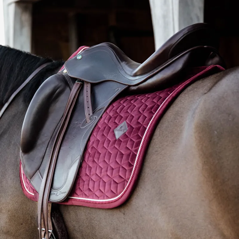 Kentucky Velvet Dressage Saddlecloth - Bordeaux-2