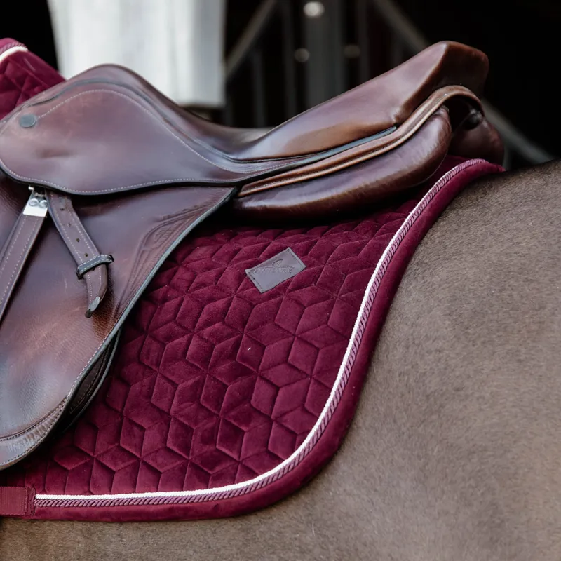Kentucky Velvet Jumping Saddlecloth - Bordeaux-2