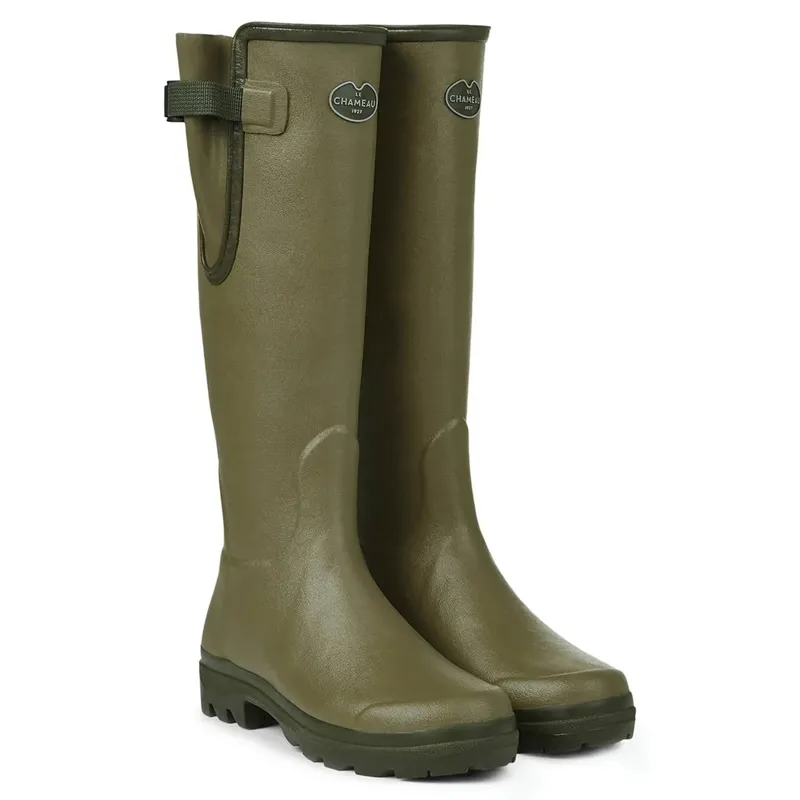Le Chameau Vierzon Jersey Lined Womens Wellingtons - Vert Vierzon