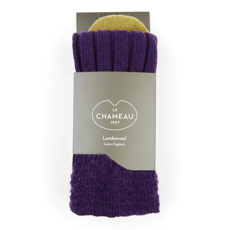 Le Chameau Lambswool Unisex Shooting Socks - Purple-1