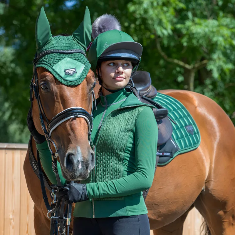 LeMieux Loire Fly Hood - Hunter Green-1
