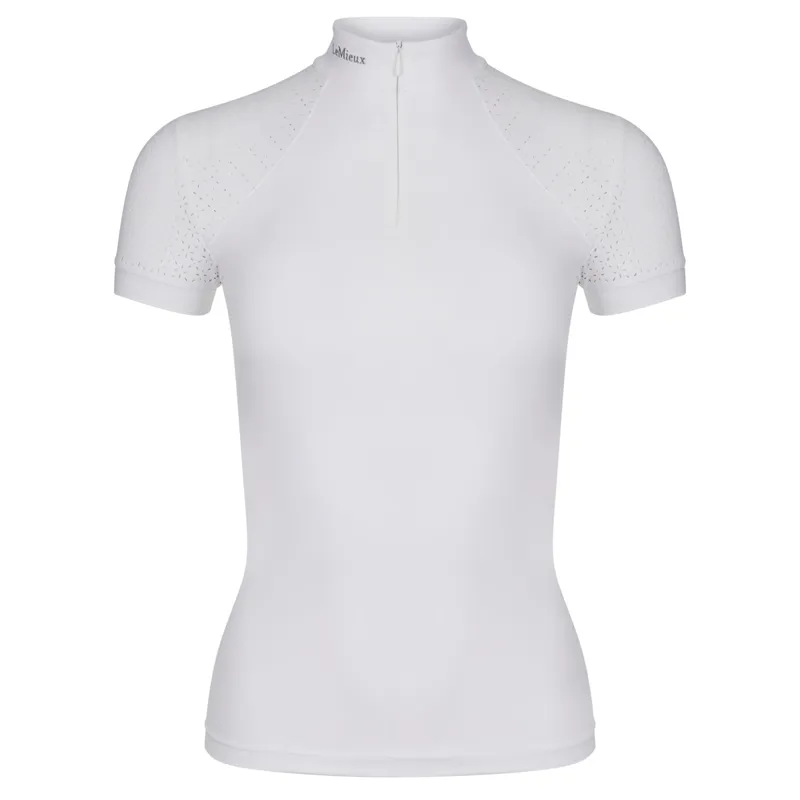 LeMieux Olivia Womens Short Sleeve Show Shirt - White-1