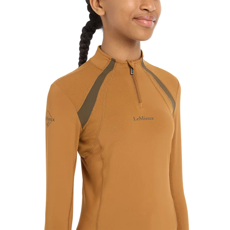 LeMieux Young Rider Mia Mesh Junior Base Layer - Ginger - 9-10yrs-4