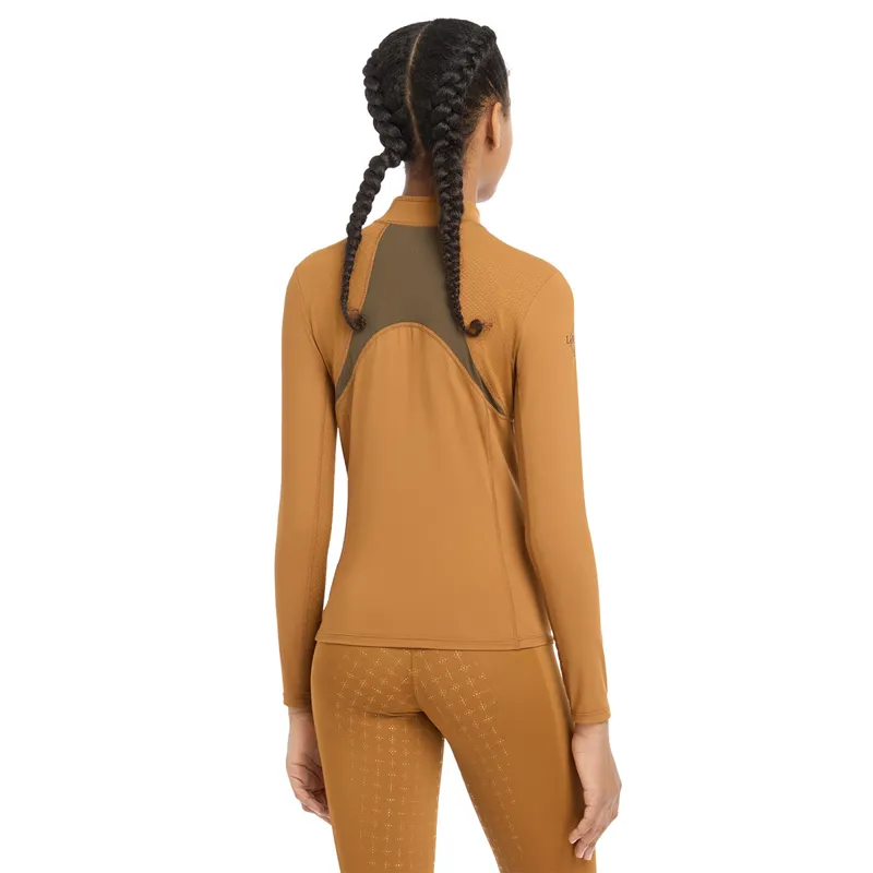 LeMieux Young Rider Mia Mesh Junior Base Layer - Ginger - 9-10yrs-3