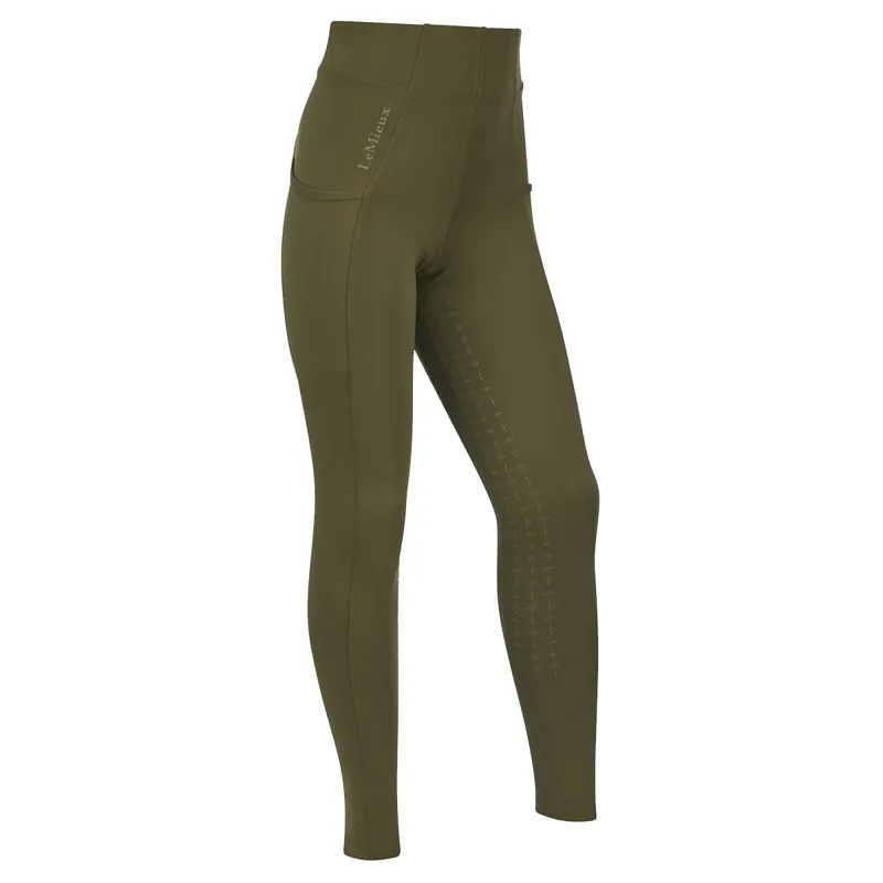 LeMieux Young Rider Orla Full Grip Junior Riding Tights - Alpine
