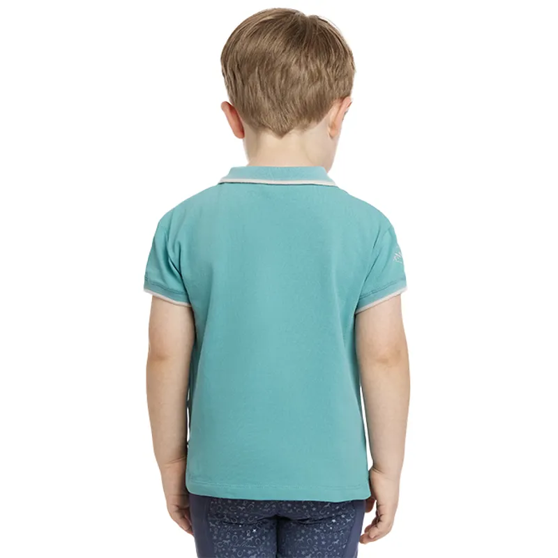 LeMieux Mini Junior Polo Shirt - Lagoon-3