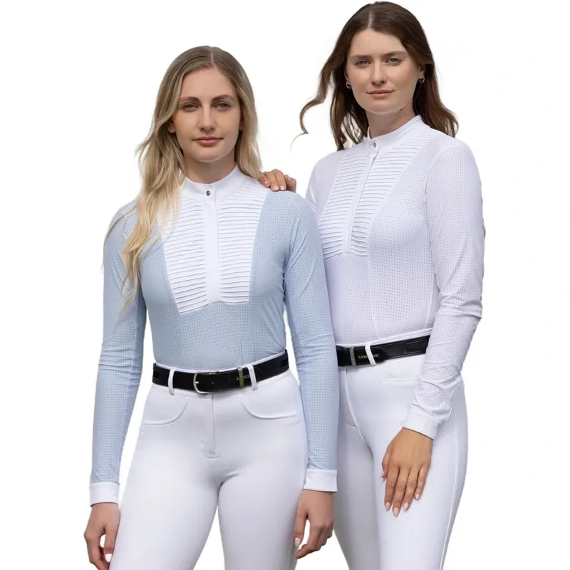 LeMieux Arielle Womens Long Sleeve Show Shirt - Mist-5