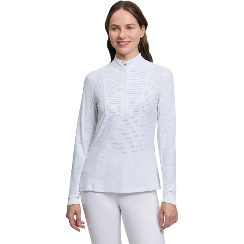 LeMieux Arielle Womens Long Sleeve Show Shirt - White
