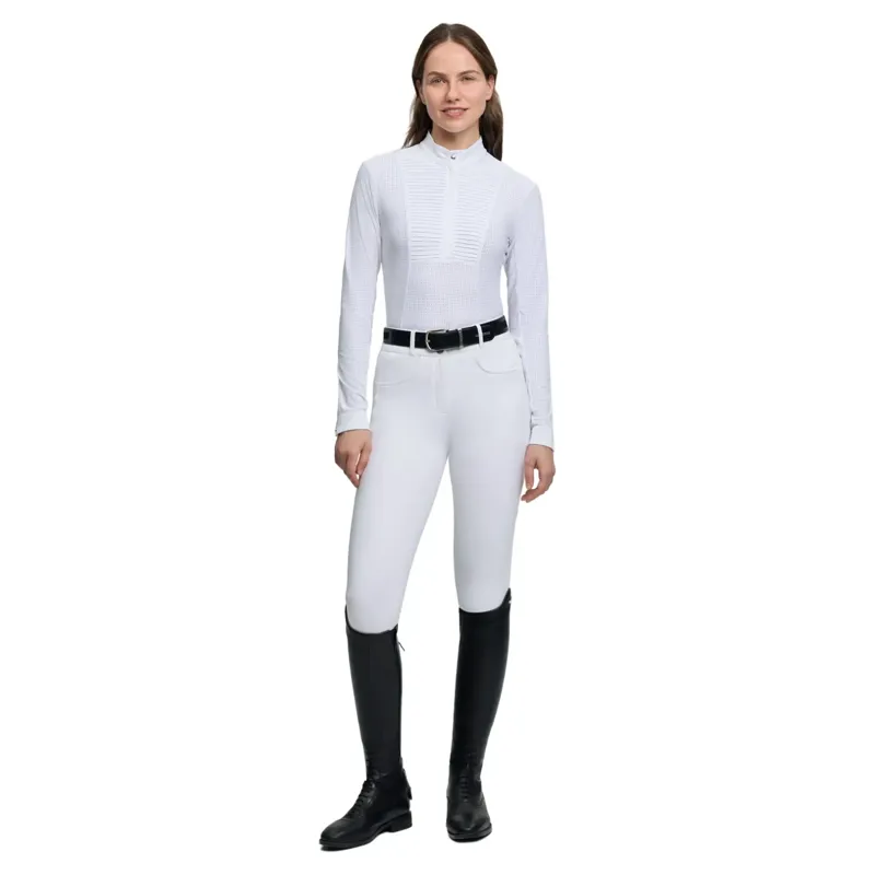 LeMieux Arielle Womens Long Sleeve Show Shirt - White-1