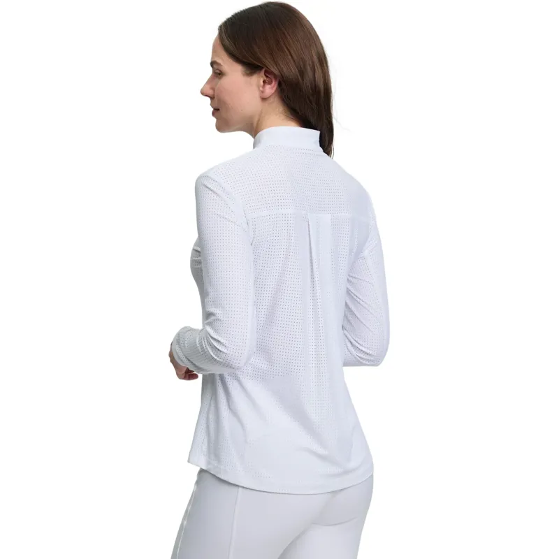 LeMieux Arielle Womens Long Sleeve Show Shirt - White-3