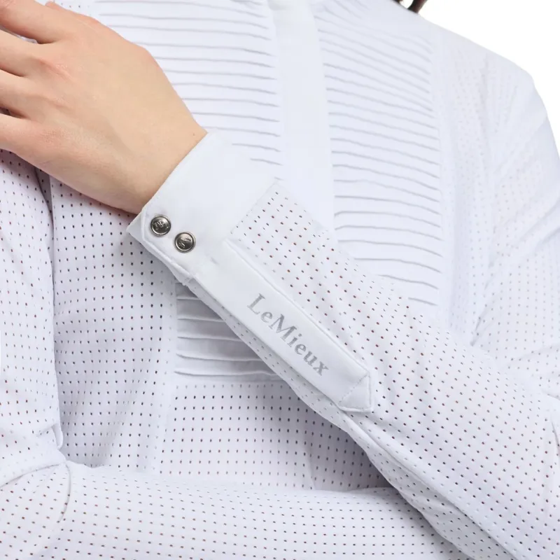 LeMieux Arielle Womens Long Sleeve Show Shirt - White-7