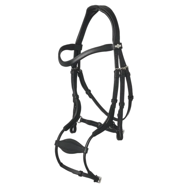 LeMieux Arika Anatomic Adjustable Noseband Bridle - Black/Silver-1
