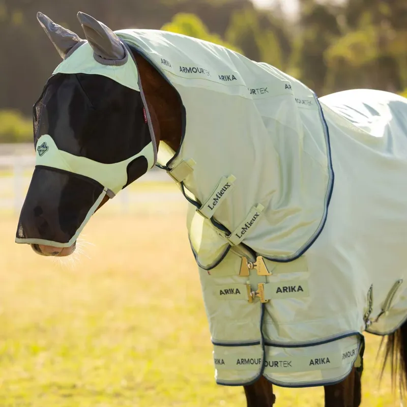 LeMieux Arika Armour-Tek Detachable Neck Fly Rug - Macaron-1