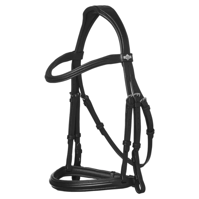 LeMieux Arika Anatomic Cavesson Bridle - Black/Silver-1