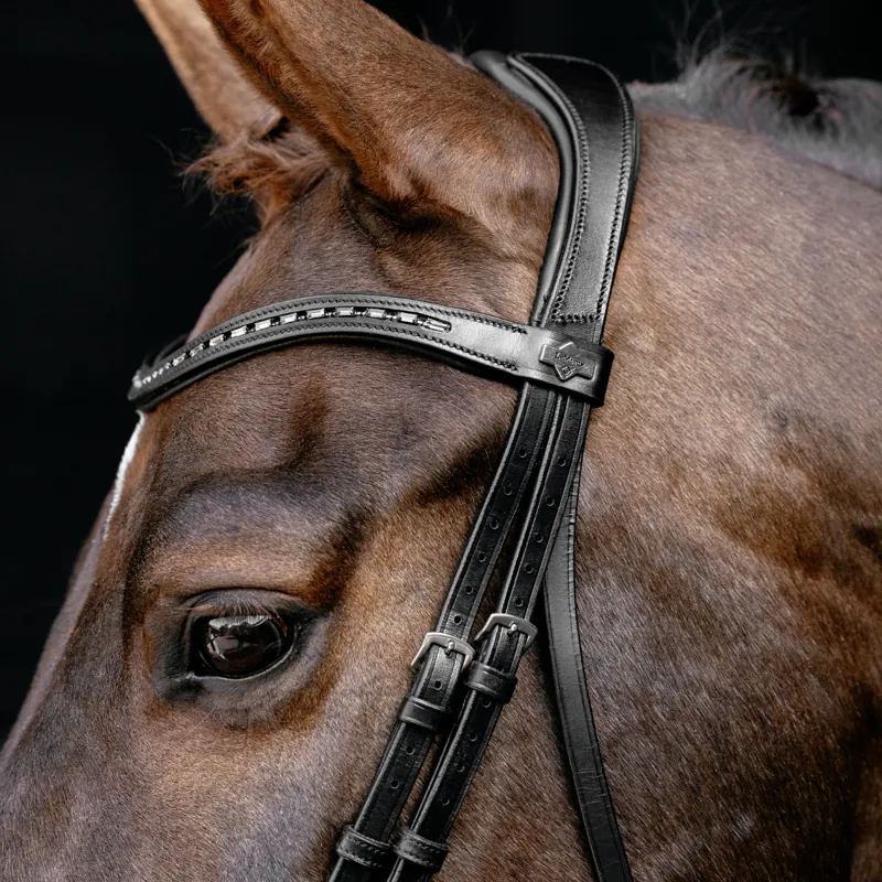 LeMieux Arika Anatomic Dressage Bridle - Black/Silver-2