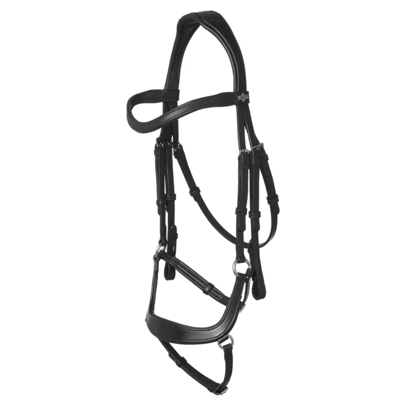 LeMieux Arika Anatomic Drop Bridle - Black/Silver-1