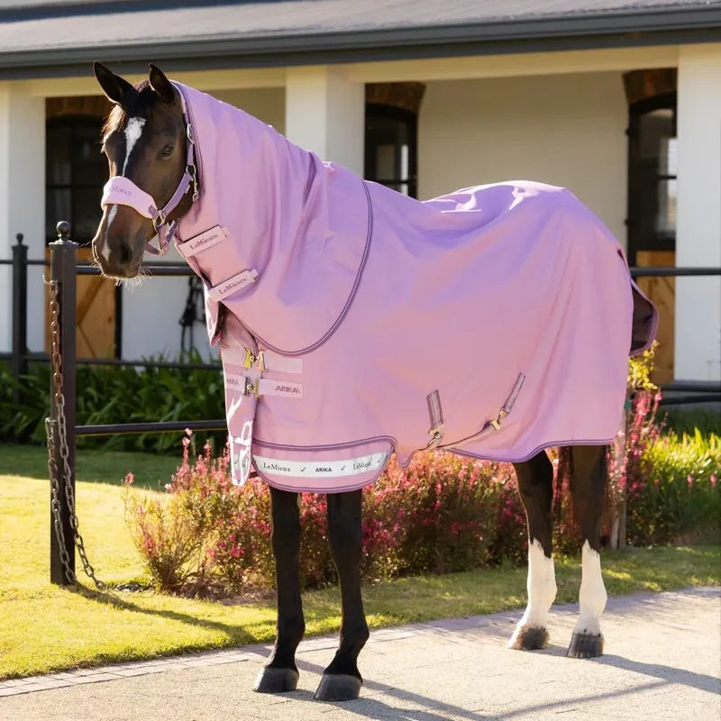 LeMieux Arika Ripstop 600D 50g Detachable Neck Turnout Rug - Fondant-4