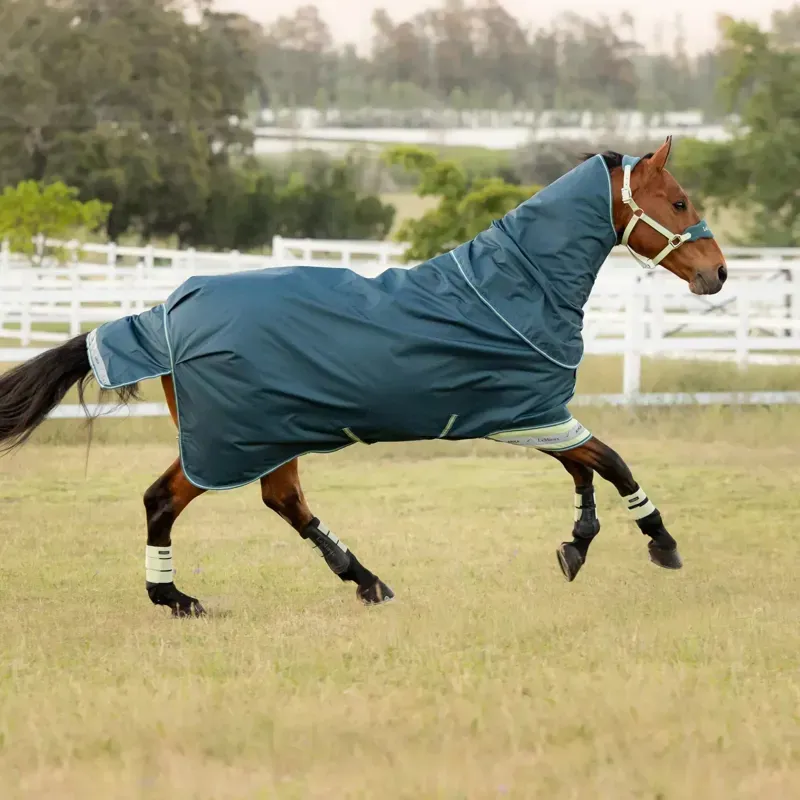 LeMieux Arika Ripstop 600D 0g Detachable Neck Turnout Rug - Jungle-2