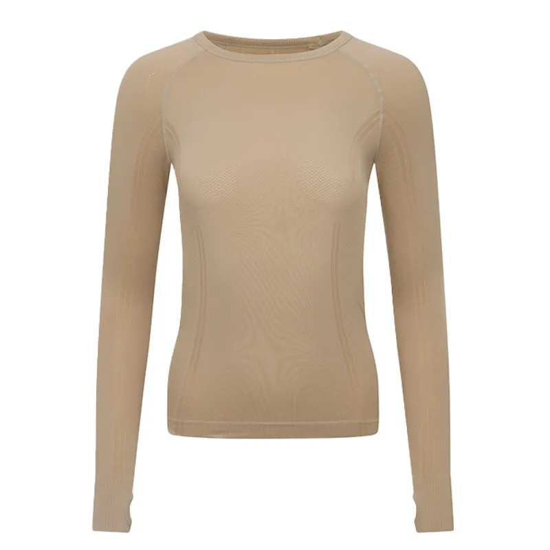 LeMieux Britney Womens Seamless Long Sleeve Top - Almond-1