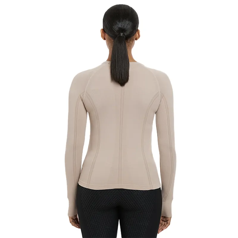 LeMieux Britney Womens Seamless Long Sleeve Top - Almond-2