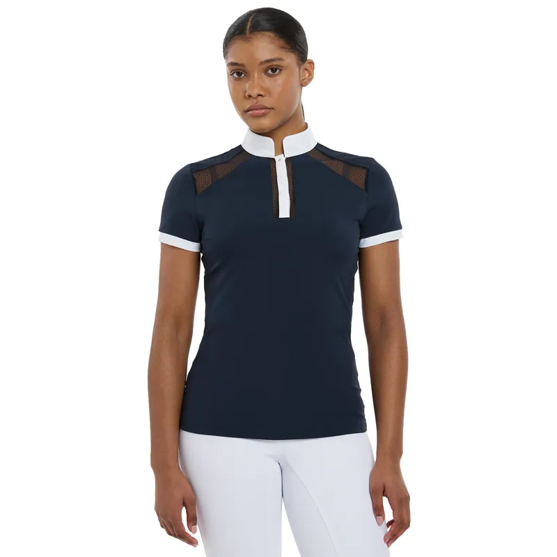 LeMieux Camille Womens Short Sleeve Show Shirt - Navy