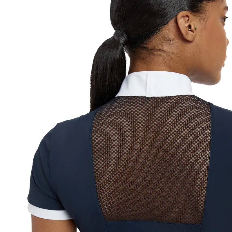 LeMieux Camille Womens Short Sleeve Show Shirt - Navy-2