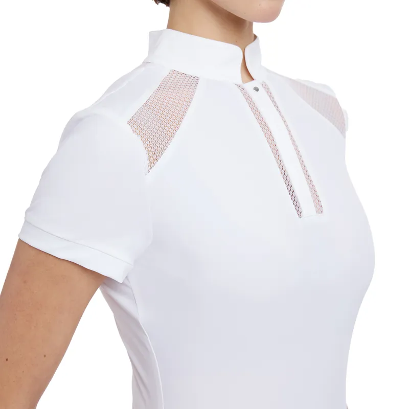 LeMieux Camille Womens Short Sleeve Show Shirt - White-2