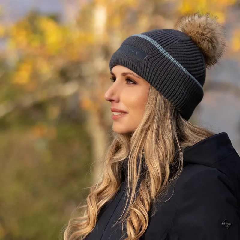 LeMieux Clara Cable Beanie Hat - Petrol-7