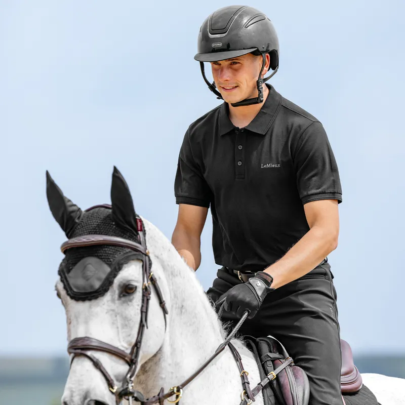 LeMieux Classique Mens Polo Shirt - Black-5
